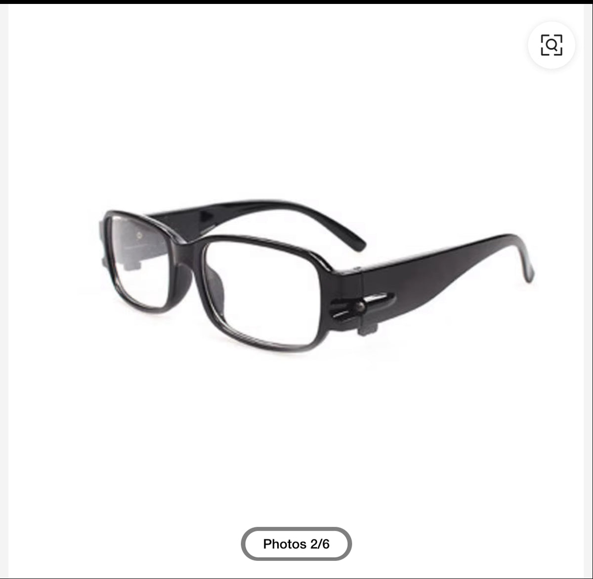 Reading glasses with a LED on the sides for reading at night or a dark place