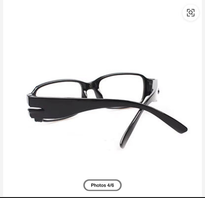 Reading glasses with a LED on the sides for reading at night or a dark place
